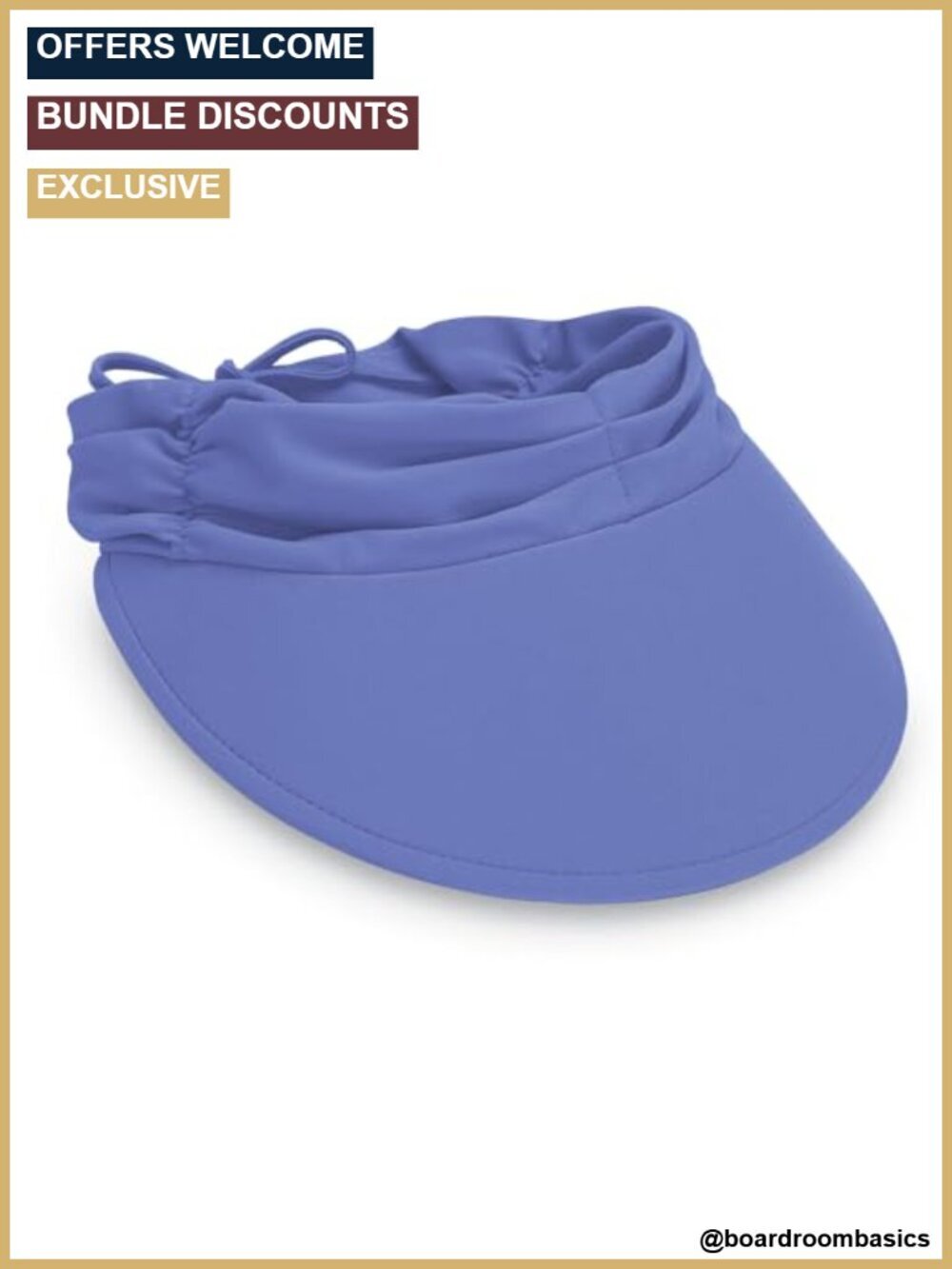 Women's Aqua Sun Visor - UV Protection, Packable, Adjustable Tie-Back